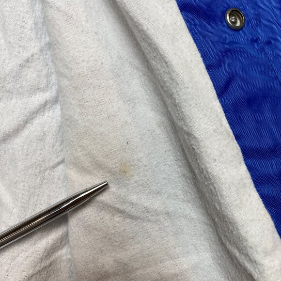 Vintage Harmony Longhorns Jacket Mens L Blue Shiny Embroidered Made In USA - Picture 10 of 13